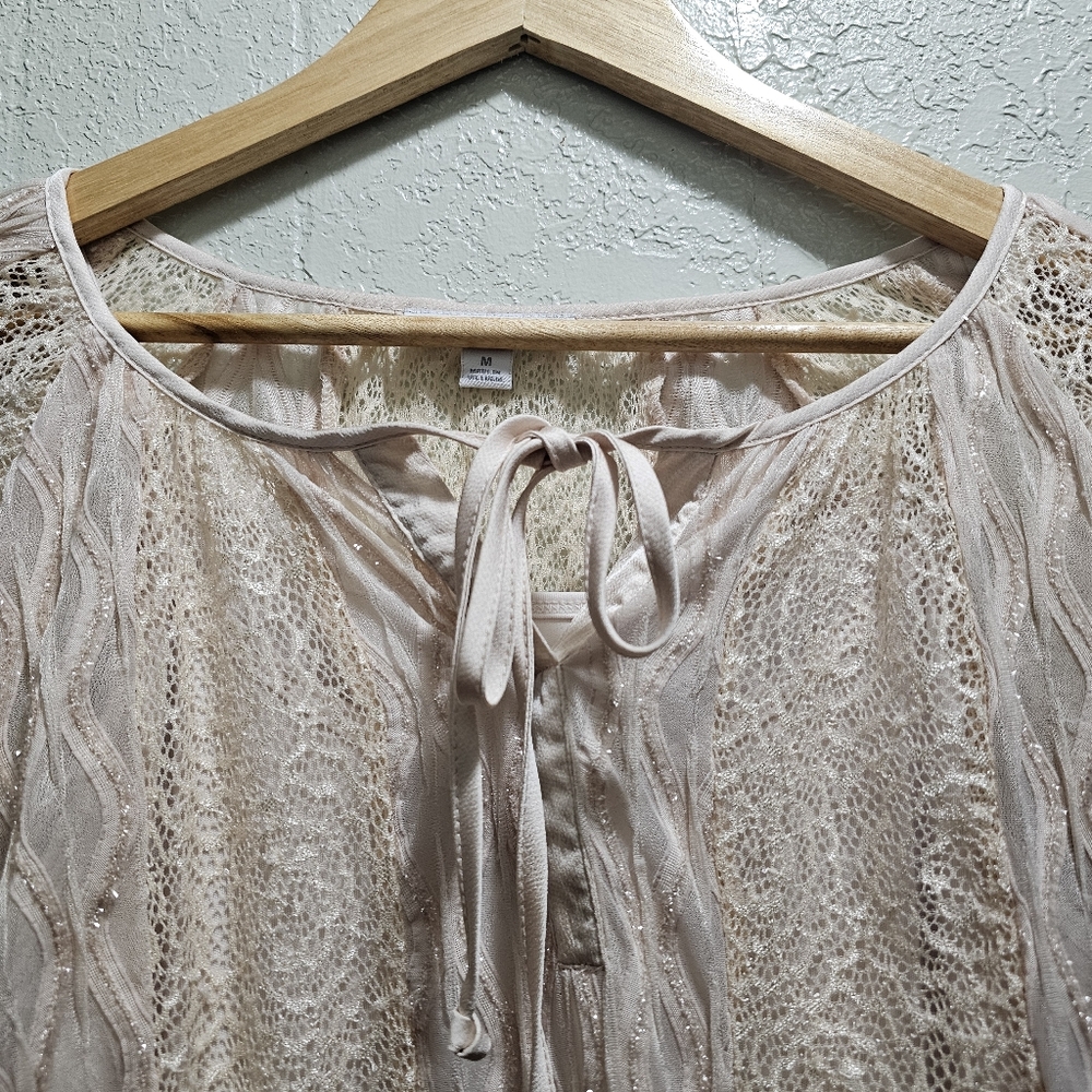ROZ & ALI cream shirt